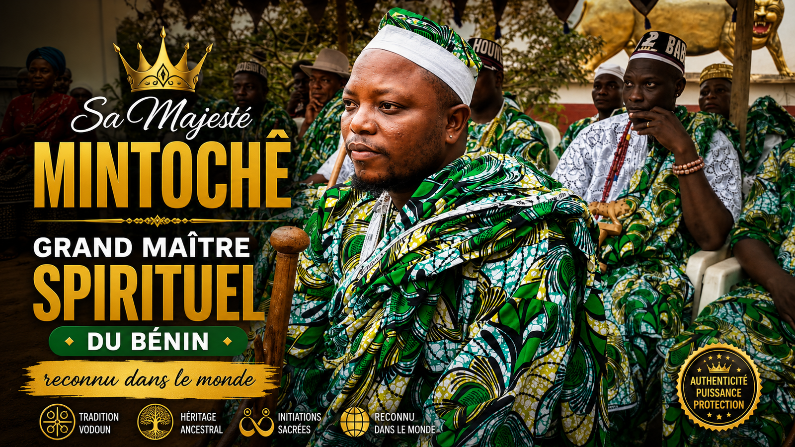 sa majeste mintoche ouidah, puissant médium africain reconnu en France